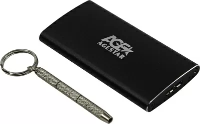 Мобильное шасси AgeStar <3UBMS2-Black> (Внешний бокс для  mSATA SSD  USB3.0)