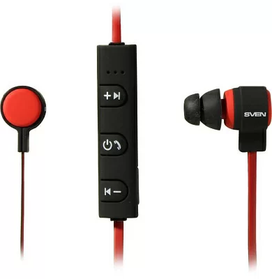 Наушники с микрофоном  SVEN  E-270B Black-Red (Bluetooth)