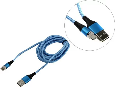 JETACCESS JA-DC38 2м Blue Кабель USB 2.0  AM-->съёмный  магнитный USB-C 2м