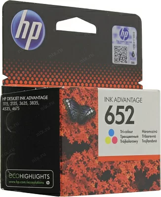 Картридж HP F6V24AE (BHL) (№652)  Color для HP Deskjet  Ink Advantage  1115/2135/3635/3835/4535/4675