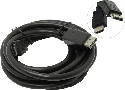 Cablexpert CC-DP-HDMI-3M Кабель-переходник DisplayPort (M) ->HDMI  (M) 3м