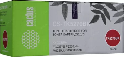 Картридж Cactus CS-TK5270BK Black  для Kyocera Ecosys P6230cdn/M6230cidn/M6630cidn