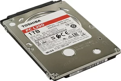 Жёсткий диск HDD 1 Tb SATA 6Gb/s TOSHIBA L200  HDWL110UZSVA 2.5" 5400rpm  128Mb