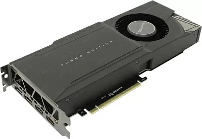 Видеокарта 10Gb PCI-E GDDR6X GIGABYTE GV-N3080TURBO-10GD Rev2.0 (RTL)  2xHDMI+2xDP GeForce RTX3080