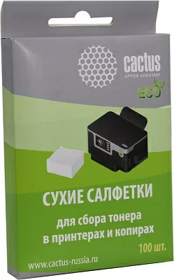 Cactus CS-P2003E Сухие салфетки  для  сбора тонера  (100шт)