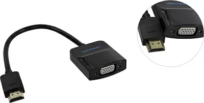 Vention VAA-V05/ACHBB Кабель-переходник HDMI (M) --> VGA (15F) + audio