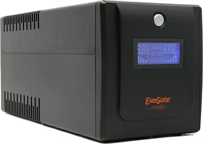 ИБП UPS 1000VA Exegate Power Smart ULB/LLB-1000 LCD 212519 защита  телефонной линии/RJ45  USB