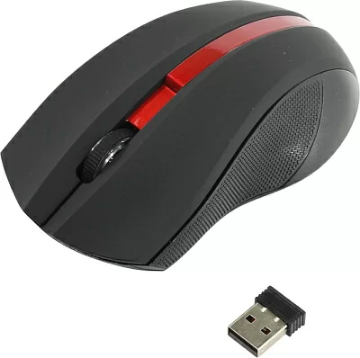 Манипулятор OKLICK Wireless Optical Mouse 615MW Black&Red 1000dpi  (RTL)USB 3btn+Roll  412861