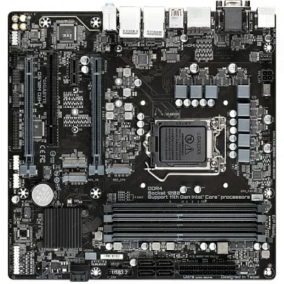 Мат. плата GIGABYTE Q570M D3H (RTL) LGA1200 Q570 2xPCI-E Dsub+HDMI+DP  2xGbLAN SATA MicroATX 4DDR4