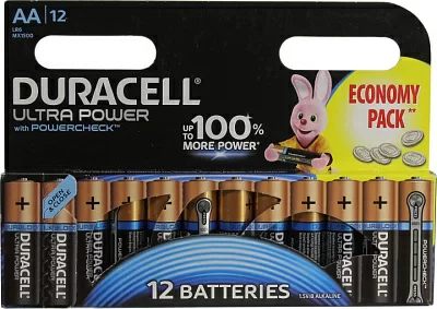 Батарея питания Duracell ULTRA POWER MX1500-12 (LR6) Size AA  1.5Vщелочной(alkaline)  уп.12 шт