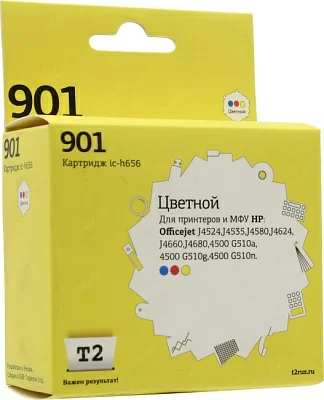 Картридж T2 ic-h656 (№901) Color для  HP OJ  4500/J4535/4580/4624/4660/4680