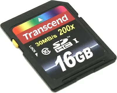 Карта памяти Transcend TS16GSDHC10 SDHC Memory  Card 16Gb Class10