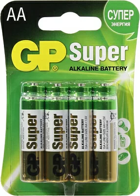 Элемент питания GP Ultra/Super 15AU/15A-8 (LR6) Size AA щелочной (alkaline) уп . 8шт