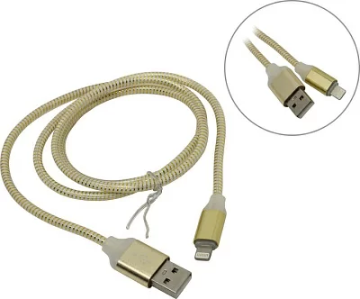 Smartbuy iK-512ss gold Кабель USB  AM-->Lightning 1м