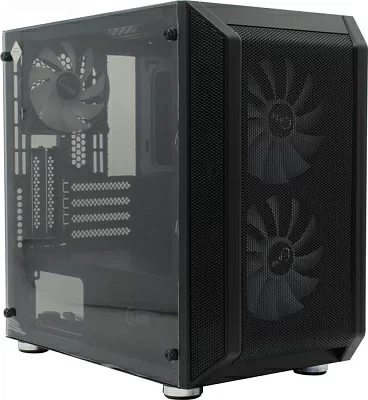 Корпус Minitower Powercase Mistral Micro H3B Mesh LED CMIMH3B-L3 MicroATX без  БП