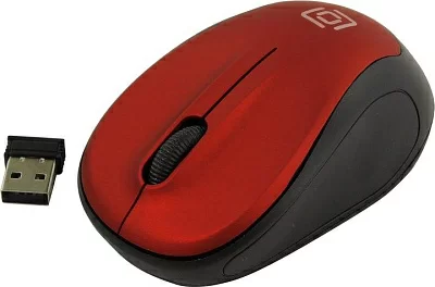 Манипулятор OKLICK Wireless Optical Mouse 665MW Black&Red (RTL)  USB 3btn+Roll 1025135