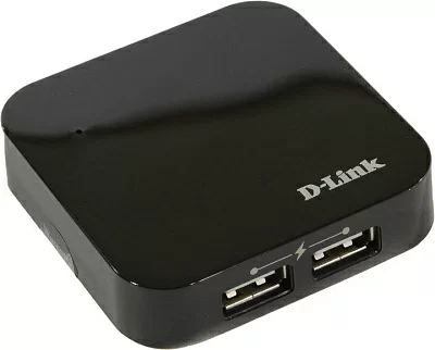 Разветвитель D-Link DUB-H4 4-port  USB2.0 Hub + б.п.