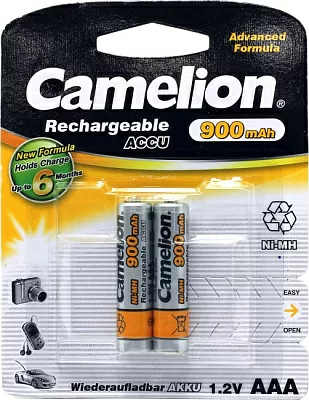 Аккумулятор Camelion NH-AAA900-2 (1.2V 900mAh) NiMH Size "AAA" уп.2 шт