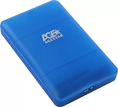 Мобильное шасси AgeStar <3UBCP3-Blue>(Внешний бокс для  2.5"  SATA HDD USB3.0)