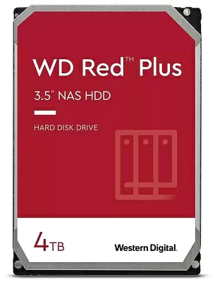 Жёсткий диск HDD 4 Tb SATA 6Gb/s Western Digital Red Plus <WD40EFZX>  3.5" 5400rpm  128Mb