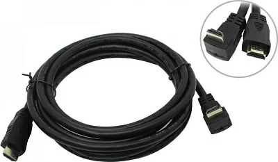 VCOM CG523-3м Кабель HDMI to HDMI (19M -19M) 3м ver2.0 Г-образный  коннектор