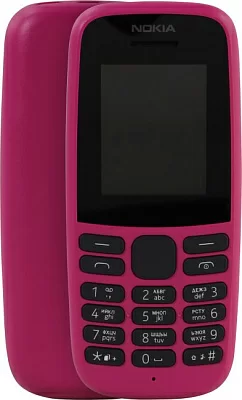 Телефон NOKIA 105 Dual SIM 16KIGP01A01 TA-1174 Pink (DualBand  1.77" 160x120  4Mb)