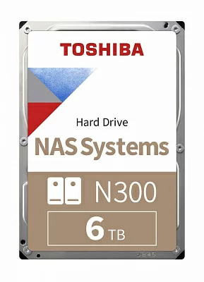 Жёсткий диск HDD 6 Tb SATA 6Gb/s Toshiba NAS  N300 HDWG460UZSVA 3.5" 7200rpm