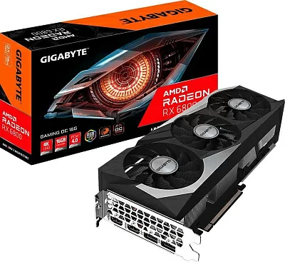 Видеокарта 16Gb <PCI-E> GDDR6 GIGABYTE GV-R68GAMING OC-16GD  (RTL) 2xHDMI+2xDP <RADEON RX 6800>