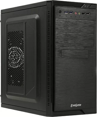 Корпус Miditower  Exegate QA-412U Black  MicroATX  500W (24+4+6/8пин)  EX272747RUS