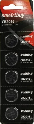 Батарея питания Smartbuy SBBL-2016-5B CR2016 (Li  3V)  <уп. 5 шт>