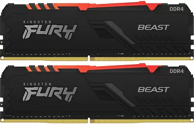 Модуль памяти Kingston Fury Beast <KF432C16BBAK2/64> DDR4 DIMM 64Gb KIT 2*32Gb <PC4-25600>  CL16