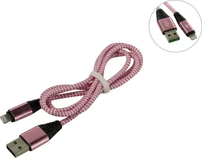 Smartbuy iK-512HH rose Кабель USB AM-->Lightning  1м