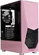 Корпус Miditower 1STPLAYER DK-3 DK-3-PK-3G6 Pink ATX без БП с  окном