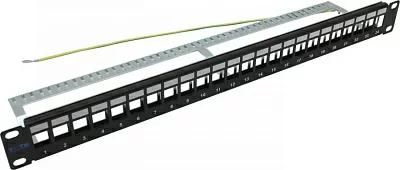 Коммутационная панель Patch Panel 19" 1U наборная 24 port TWT TWT-PP24OK-STP