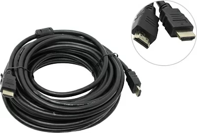 Telecom <TCG200F-10м> Кабель HDMI to HDMI (19M -19M)  ver2.0  10м 2 фильтра