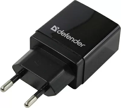 Defender EPA-10 Black 83572 Зарядное устройство USB (Вх. AC100-240V  Вых.  DC5V 10.5W  USB)