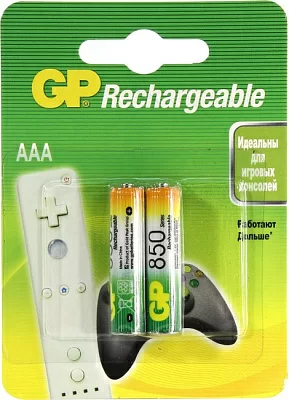 Аккумулятор GP 85AAAHC-2 (1.2V850mAh) NiMh Size "AAA" уп. 2 шт