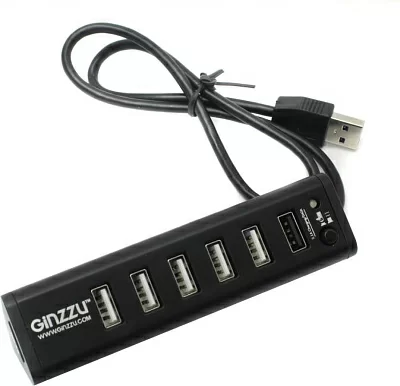 Разветвитель Ginzzu GR-315UB 6-port USB2.0+1-port USB3.0 Hub