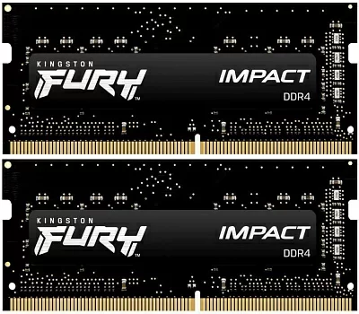 Модуль памяти Kingston FURY Impact <KF432S20IBK2/32> DDR4 SODIMM 32Gb KIT 2*16Gb  <PC4-25600> CL20 (for NoteBook)