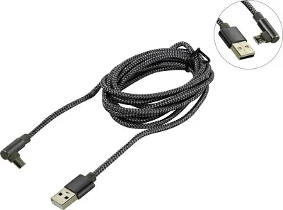 JETACCESS JA-DC25 2м Gray Кабель USB 2.0 AM - micro-B 2м Г-образный коннектор