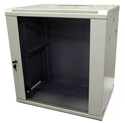 5bites TC6401-12G Шкаф настенный телекоммуникационный серый 12U 600x450  дверь стекло-металл