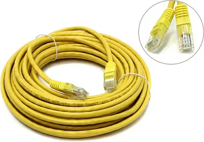 Кабель Patch Cord  UTP  кат.5e 10м жёлтый