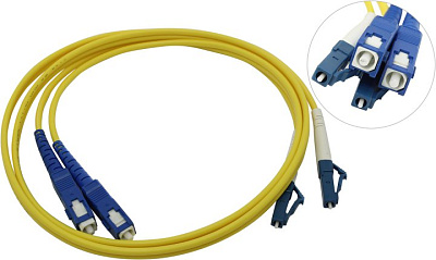 Кабель Patch cord  ВО LC-SC  Duplex  SM 9/125  1м