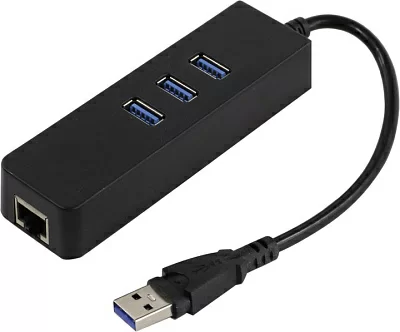 Сетевая карта KS-is KS-405 USB3.0 Hub  3  port  LAN подкл.  USB