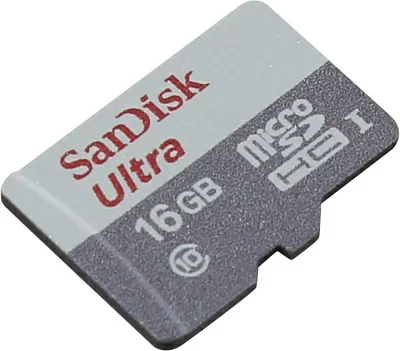 Карта памяти SanDisk Ultra SDSQUNS-016G-GN3MN microSDHC Memory Card  16Gb  UHS-I U1  Class10