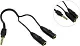 Defender Headset Jack 63012  Кабель-переходник  4-pin Jack3.5-M  -->2xJack3.5-F