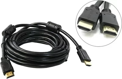 5bites APC-014-050 Кабель HDMI to HDMI (19M -19M)  5м  2 фильтра  ver1.4