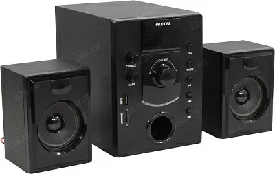 Колонки Hyundai H-HA200 (2x10W+Subwoofer 20W  дерево  USB SD FM)