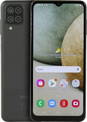 Смартфон Samsung Galaxy A12 SM-A127FZKKSER Blackk (2GHz4Gb6.5"1600x720  PLS4G+WiFi+BT128Gb+microSD48+5+2+2Mpx)