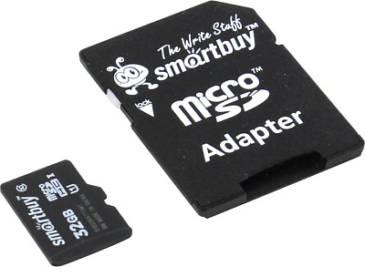 Карта памяти SmartBuy SB32GBSDCL10-01 microSDHC 32Gb Class10 +  microSD-->SD Adapter